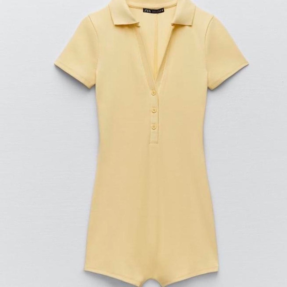 zara polo-style playsuit